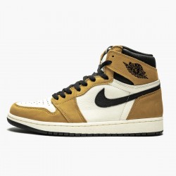 Nike Air Jordan 1 "Rookie of the Year" Gulden Harvest/Sort-Sail 555088 700 Dame/Herre 