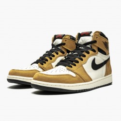 Nike Air Jordan 1 "Rookie of the Year" Gulden Harvest/Sort-Sail 555088 700 Dame/Herre 