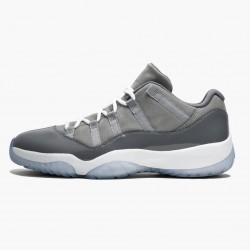 Nike Air Jordan 11 Low "Cool Grey" Dame/Herre 528895 003 Medium Grå/Hvid-Gunsmoke