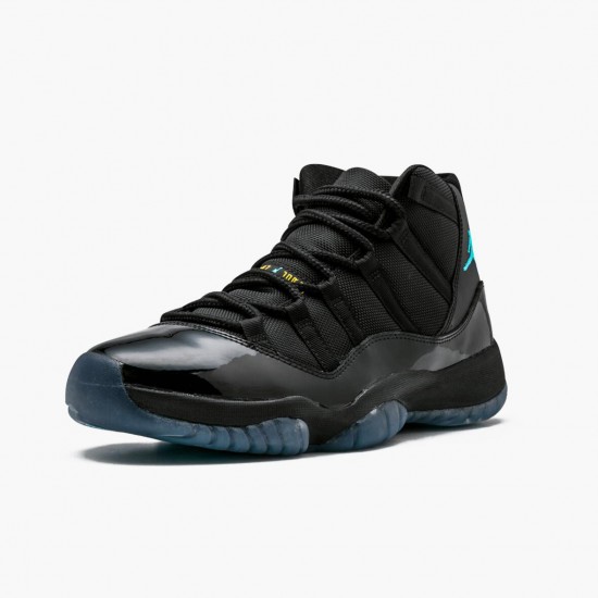 Nike Air Jordan 11 Retro Gamma Blue Herre 378037 006 Sort/Gamma Blå-Varsity Maize