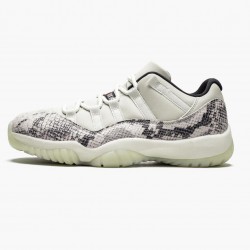 Nike Air Jordan 11 Retro Low "Snake Light Bone" Dame/Herre CD6846 002 Light Bone/Smoke Grå/Hvid-Bl