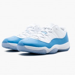 Nike Air Jordan 11 Retro Low "University Blue" Dame/Herre 528895 106 Hvid/University Blå