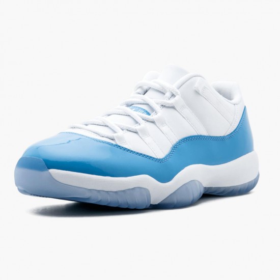 Nike Air Jordan 11 Retro Low University Blue Dame/Herre 528895 106 Hvid/University Blå