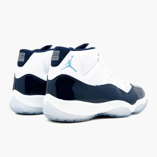 Nike Air Jordan 11 Retro UNC Win Like 82 Herre 378037 123 Hvid/University Blå