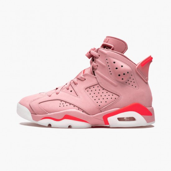 Nike Air Jordan 6 Retro Aleali May Dame CI0550 600 Rust Lyserød/Bright Crimson Sort