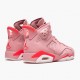 Nike Air Jordan 6 Retro Aleali May Dame CI0550 600 Rust Lyserød/Bright Crimson Sort