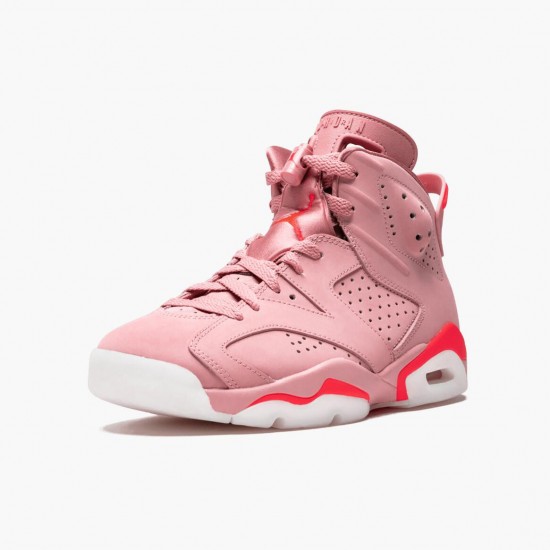 Nike Air Jordan 6 Retro Aleali May Dame CI0550 600 Rust Lyserød/Bright Crimson Sort