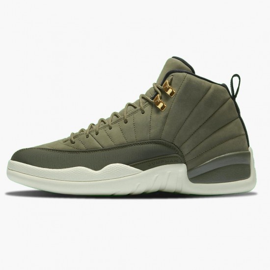 Nike Air Jordan 12 Retro Chris Paul Class of 2003 Herre 130690 301 Oliven Canvas/Sail/Sort-Metall