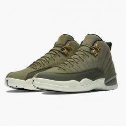 Nike Air Jordan 12 Retro "Chris Paul Class of 2003" Herre 130690 301 Oliven Canvas/Sail/Sort-Metall