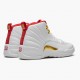 Nike Air Jordan 12 Retro FIBA Dame/Herre 130690 107 Hvid/University Rød/Metallic