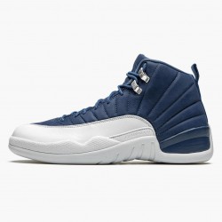 Nike Air Jordan 12 Retro "Indigo" Herre 130690 404 Stone Blå/Legend Blå-Obsidia