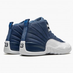 Nike Air Jordan 12 Retro "Indigo" Herre 130690 404 Stone Blå/Legend Blå-Obsidia