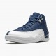 Nike Air Jordan 12 Retro Indigo Herre 130690 404 Stone Blå/Legend Blå-Obsidia