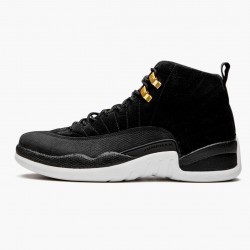 Nike Air Jordan 12 Retro "Reverse Taxi" Herre 130690 017 Sort/Guld-Hvid