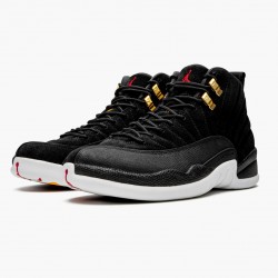 Nike Air Jordan 12 Retro "Reverse Taxi" Herre 130690 017 Sort/Guld-Hvid