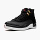 Nike Air Jordan 12 Retro Reverse Taxi Herre 130690 017 Sort/Guld-Hvid