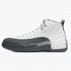 Nike Air Jordan 12 Retro Hvid Dark Grey Herre 130690 160 Hvid/Dark Grå-Gym Rød