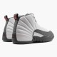 Nike Air Jordan 12 Retro Hvid Dark Grey Herre 130690 160 Hvid/Dark Grå-Gym Rød