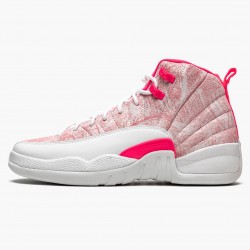 Nike Air Jordan 12 Retro GS "Arctic Pink" 510815 101 Hvid/Arctic Punch-Hyper Lyserød Dame