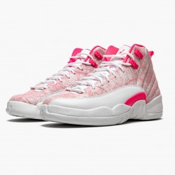 Nike Air Jordan 12 Retro GS "Arctic Pink" 510815 101 Hvid/Arctic Punch-Hyper Lyserød Dame