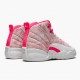 Nike Air Jordan 12 Retro GS Arctic Pink 510815 101 Hvid/Arctic Punch-Hyper Lyserød Dame