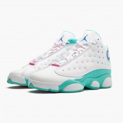 Nike Air Jordan 13 Retro "Aurora Green" Dame Hvid/Soar/Aurora-Grøn-Digita 439358 100