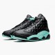 Nike Air Jordan 13 Retro Island Green Herre Sort/Island Grøn/Metallic Si 414571 030