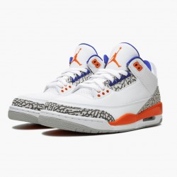 Nike Air Jordan 3 Retro "Knicks" Dame/Herre 136064 148 Hvid/Old Royal University Ora 