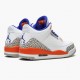 Nike Air Jordan 3 Retro Knicks Dame/Herre 136064 148 Hvid/Old Royal University Ora