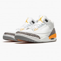 Nike Air Jordan 3 Retro "Laser Orange" Dame/Herre CK9246 108 Hvid/Laser Orange-Cement Grå 