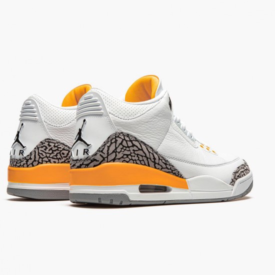 Nike Air Jordan 3 Retro Laser Orange Dame/Herre CK9246 108 Hvid/Laser Orange-Cement Grå