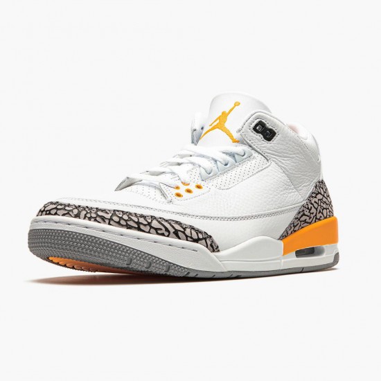 Nike Air Jordan 3 Retro Laser Orange Dame/Herre CK9246 108 Hvid/Laser Orange-Cement Grå