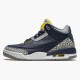 Nike Air Jordan 3 Retro Michigan Herre 820064 Sort/University Guld-Cement G