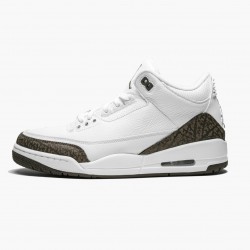 Nike Air Jordan 3 Retro "Mocha" Dame/Herre 136064 122 Hvid/Chrome/Dark Mocha 