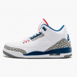 Nike Air Jordan 3 Retro OG "True Blue" Herre 854262 106 Hvid/Fire Rød-True Blå 