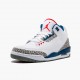 Nike Air Jordan 3 Retro OG True Blue Herre 854262 106 Hvid/Fire Rød-True Blå