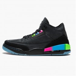 Nike Air Jordan 3 Retro "Quai54" Dame/Herre AT9195 001 Sort/Sort-Electric Grøn 