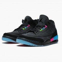 Nike Air Jordan 3 Retro "Quai54" Dame/Herre AT9195 001 Sort/Sort-Electric Grøn 