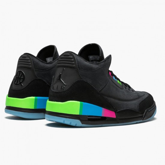 Nike Air Jordan 3 Retro Quai54 Dame/Herre AT9195 001 Sort/Sort-Electric Grøn