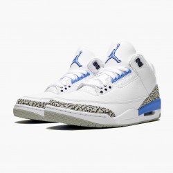 Nike Air Jordan 3 Retro "UNC" Dame/Herre CT8532 104 Hvid/Valor Blå-Tech Grå 