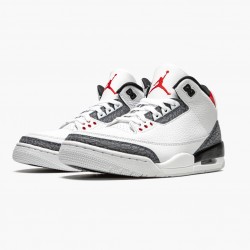 Nike Air Jordan 3 SE DNM "Fire Red" Herre CZ6433 100 Hvid/Fire Rød-Sort 