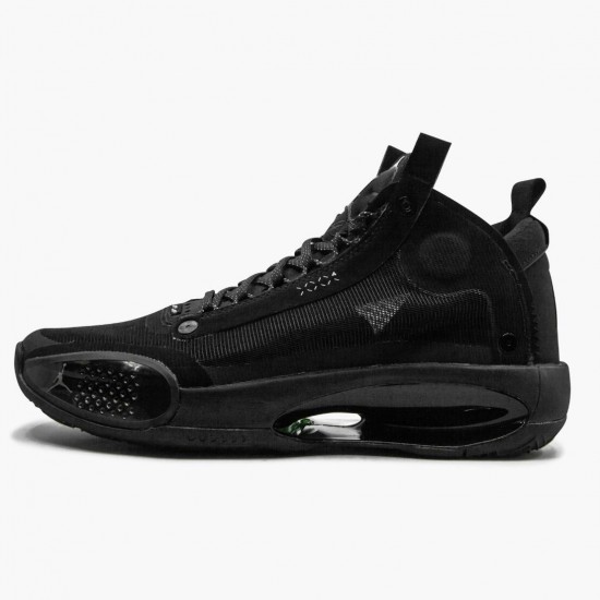 Nike Air Jordan XXXIV PE Black Cat Sort/Sort-Dark Smoke Grå BQ3381 003