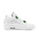 Nike Air Jordan 4 Retro Metallic Green Dame/Herre CT8527 113 Hvid/Metallic Silver-Pine Gre