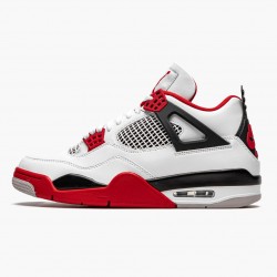 Nike Air Jordan 4 Retro OG "Fire Red" 2020 Herre Hvid/Fire Rød-Sort-Tech Grå DC7770 160