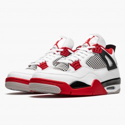 Nike Air Jordan 4 Retro OG "Fire Red" 2020 Herre Hvid/Fire Rød-Sort-Tech Grå DC7770 160