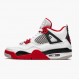 Nike Air Jordan 4 Retro OG GS Fire Red 2020 Herre 408452 160 Hvid/Fire Rød-Sort-Tech Grå