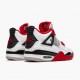 Nike Air Jordan 4 Retro OG GS Fire Red 2020 Herre 408452 160 Hvid/Fire Rød-Sort-Tech Grå