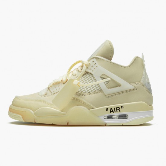 Nike Air Jordan 4 Retro Off-Hvid Sail Dame/Herre Sail/Muslin-Hvid-Sort CV9388 100