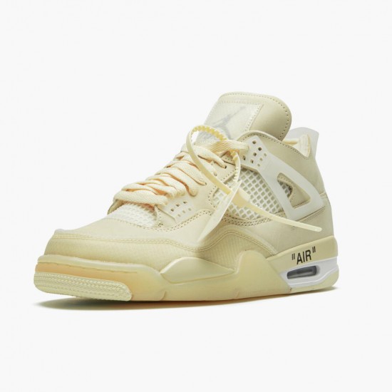 Nike Air Jordan 4 Retro Off-Hvid Sail Dame/Herre Sail/Muslin-Hvid-Sort CV9388 100