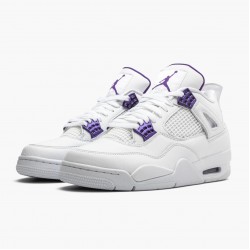 Nike Air Jordan 4 Retro "Purple Metallic" Dame/Herre Hvid/Metallic Silver-Court Pu CT8527 115